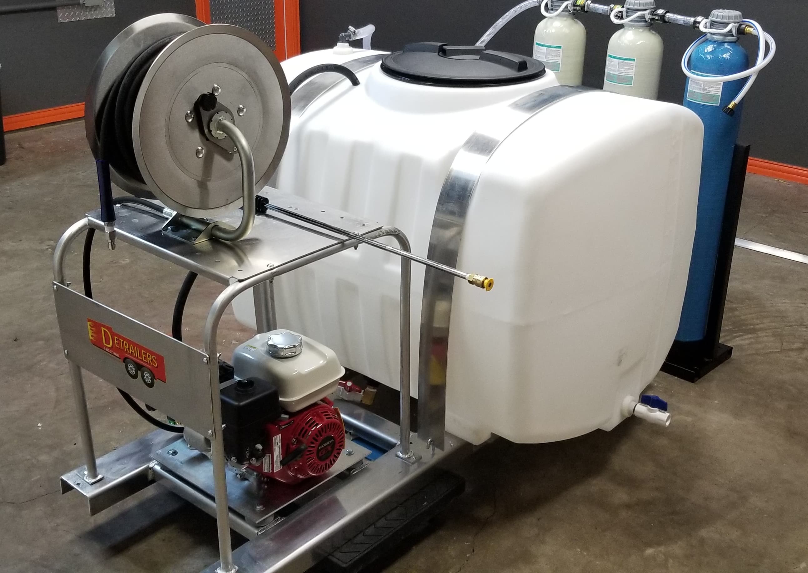 Truck mounted solar panel cleaning system