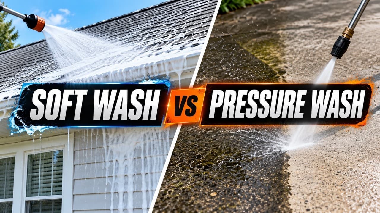 Soft Washing vs. Pressure Washing: Which Should You Use?